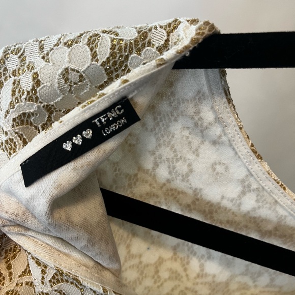 Gold glittery TFNC dress. Size small. Excellent condition. - Picture 5 of 8